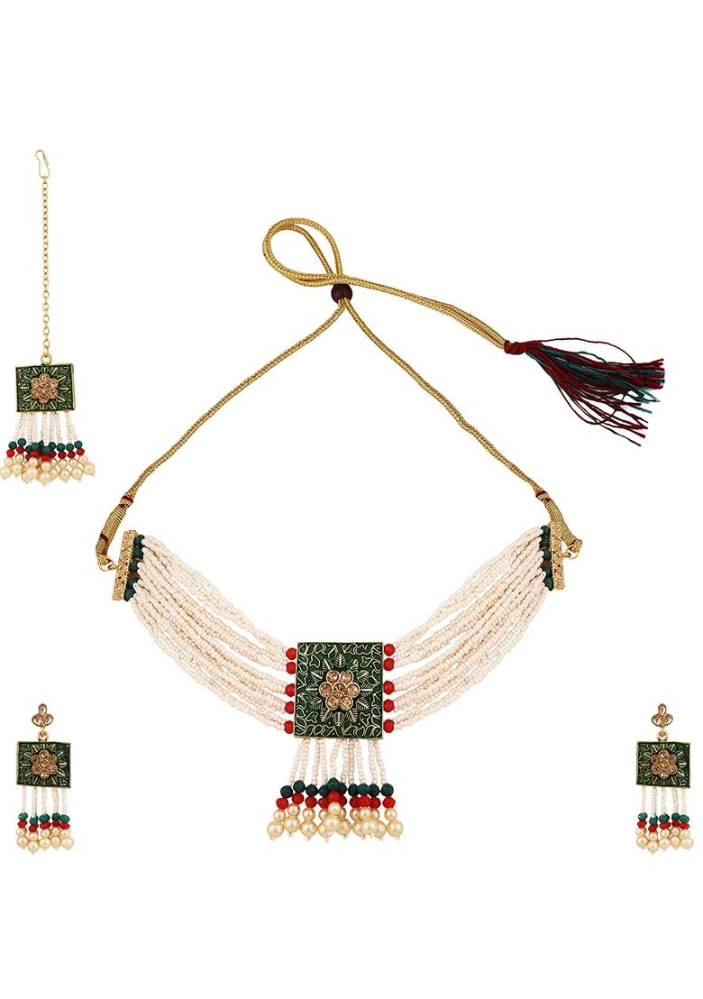 Green Cubic Zirconia Necklace Set