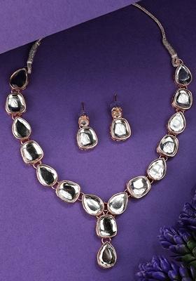 White Cubic Zirconia Necklace Set