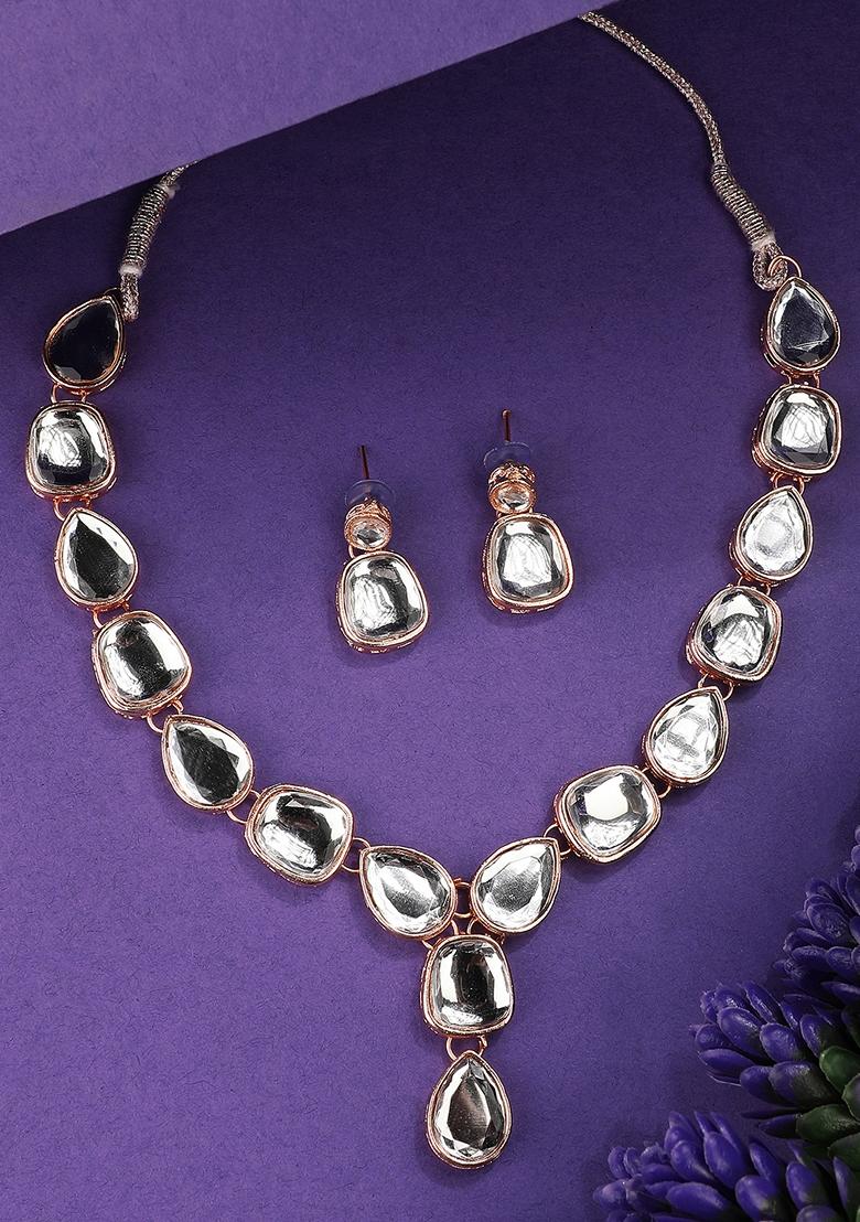 White Cubic Zirconia Necklace Set