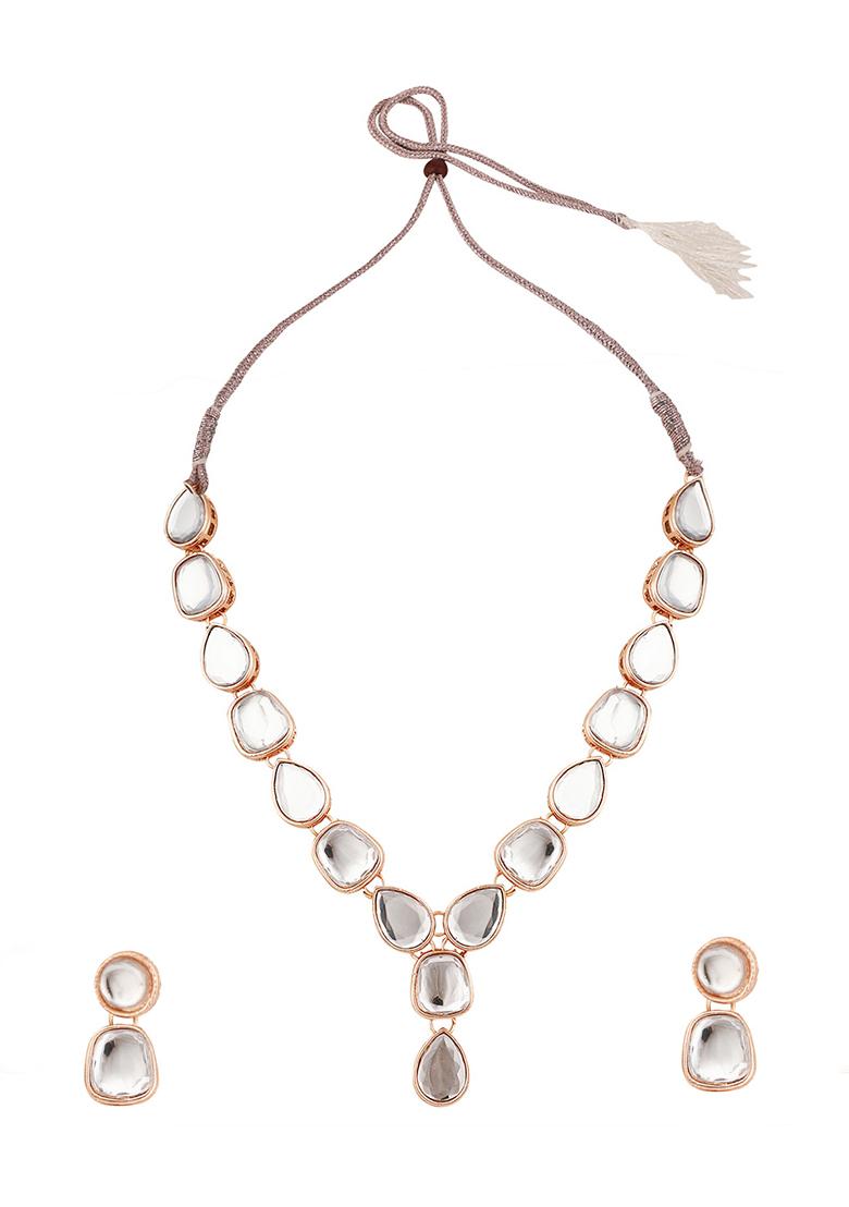 White Cubic Zirconia Necklace Set