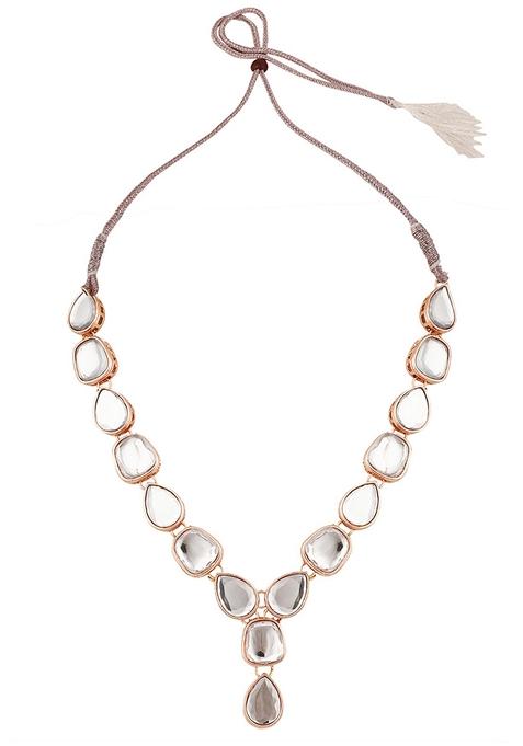 White Cubic Zirconia Necklace Set