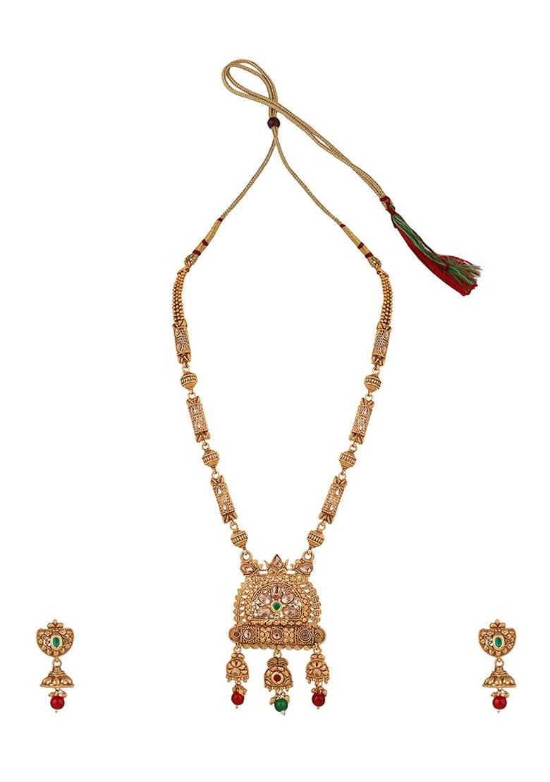 Gold Cubic Zirconia Necklace Set