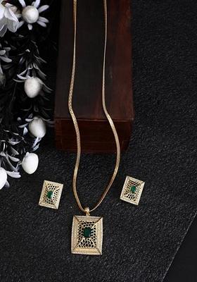 Green Cubic Zirconia Necklace Set
