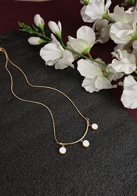 White Stone Studded Necklace Set