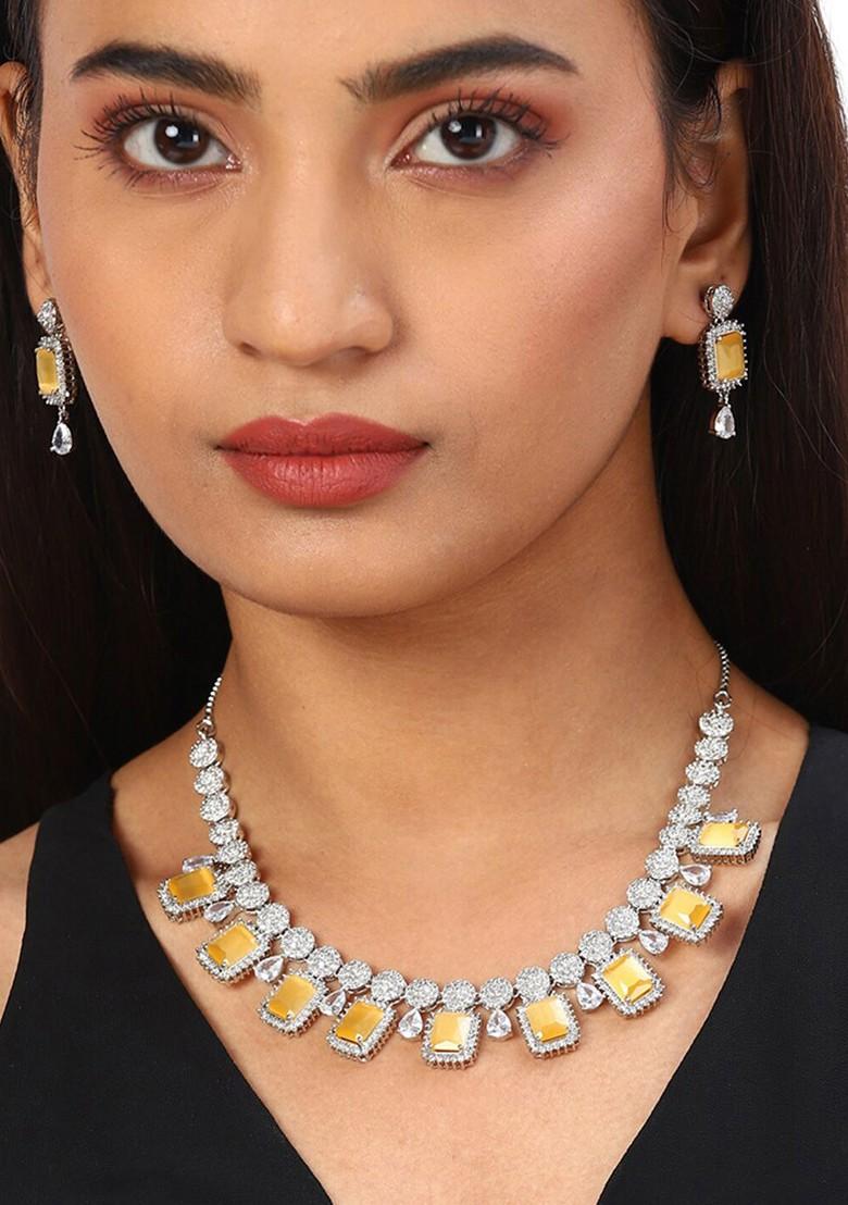 Silver Plated Gold Plated Necklace Set