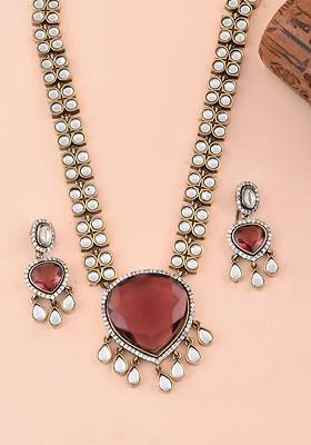 Gold Plated Kundan Studded Necklace Set