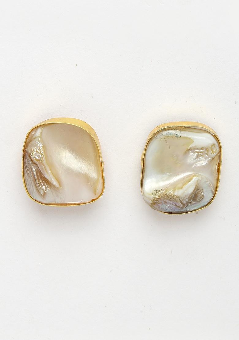 Gold Gold Plated Mother Of Pearl Handcrafted Jewellery Set