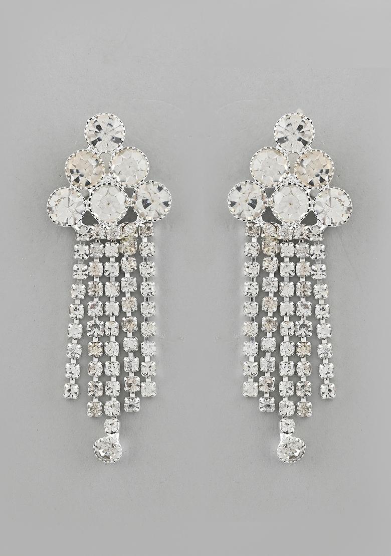 Silver Plated Stone Studded Layer Necklace Set