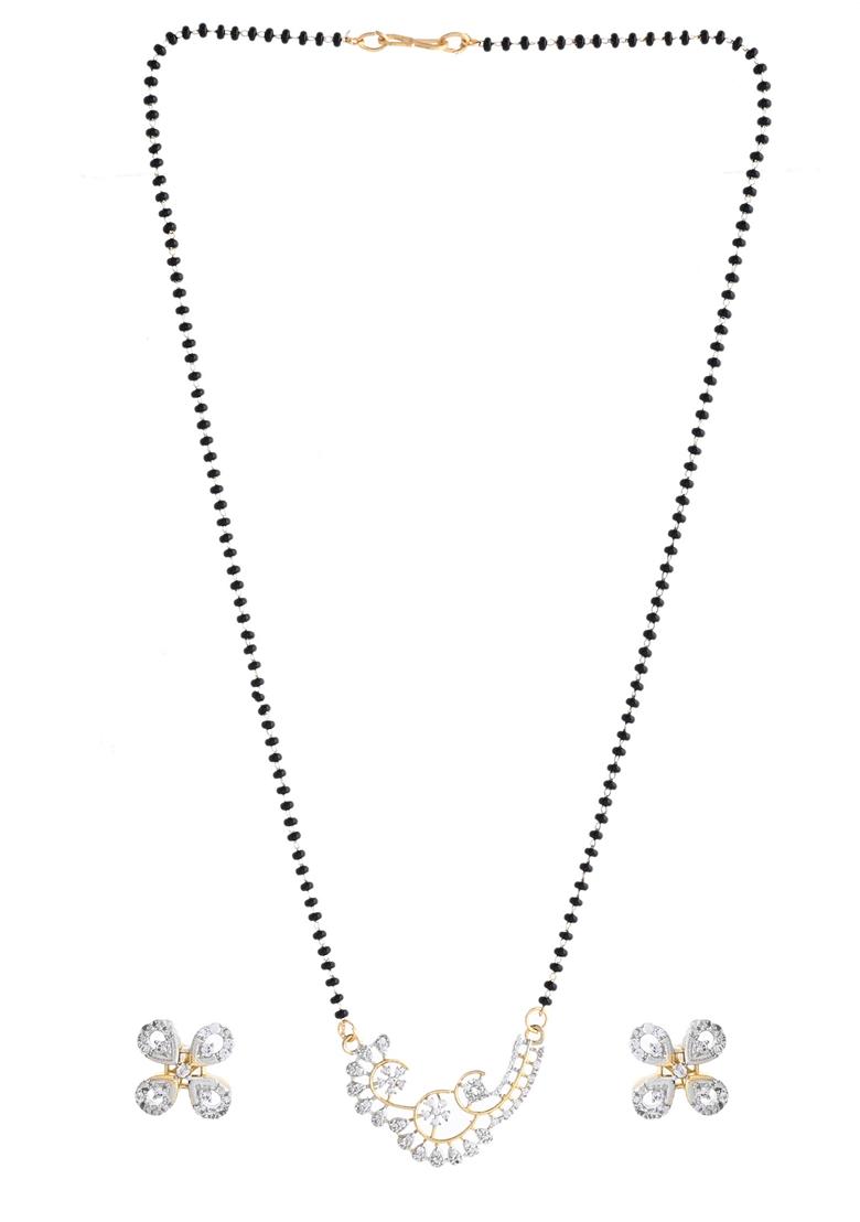 Gold Plated Stylish Ad Mangalsutra Set