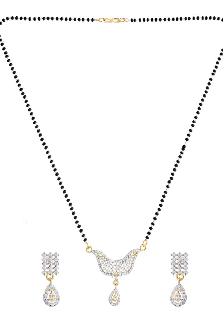 Gold Plated Designer Ad Mangalsutra Set