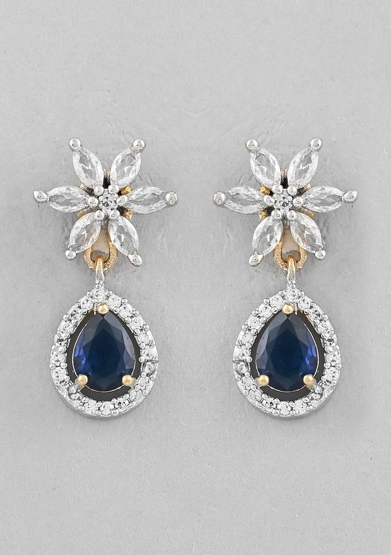 Blue Ad Studded Necklace Set