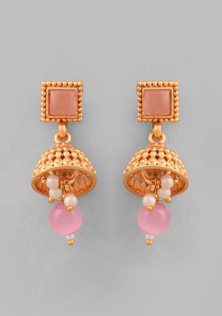 Gold Plated Stone Studded Necklace Set