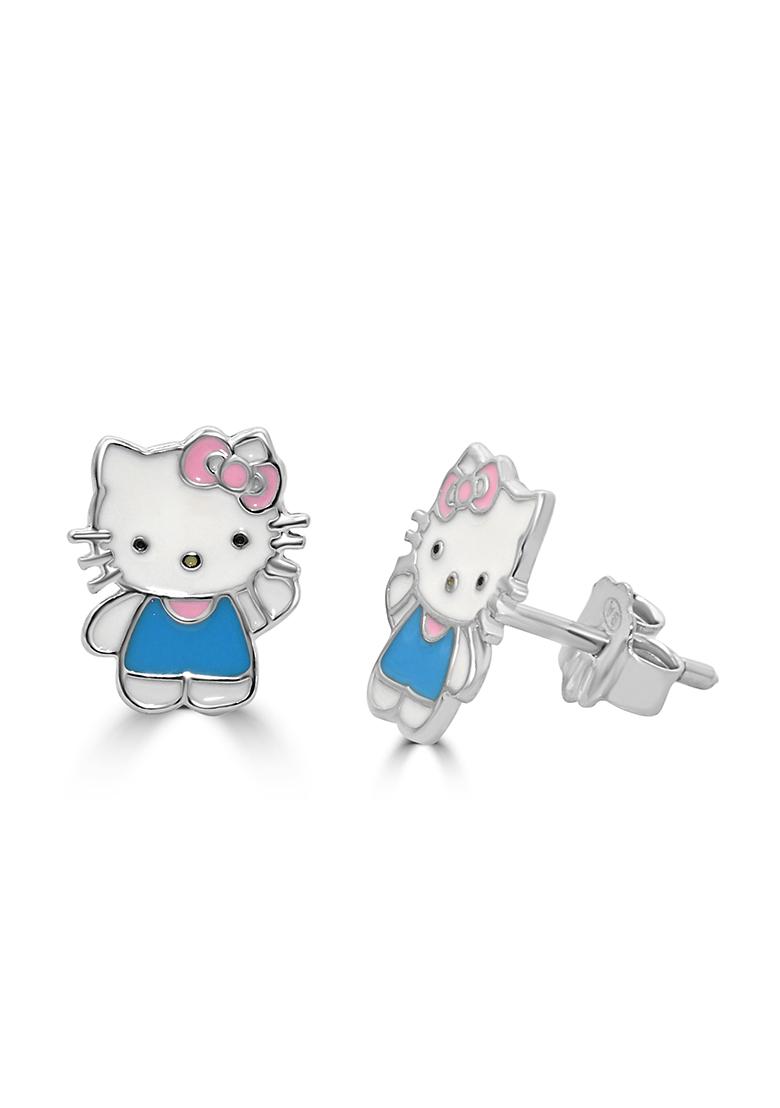 White 925 Pure Silver Hello Kitty Inspired Chain Pendant Set