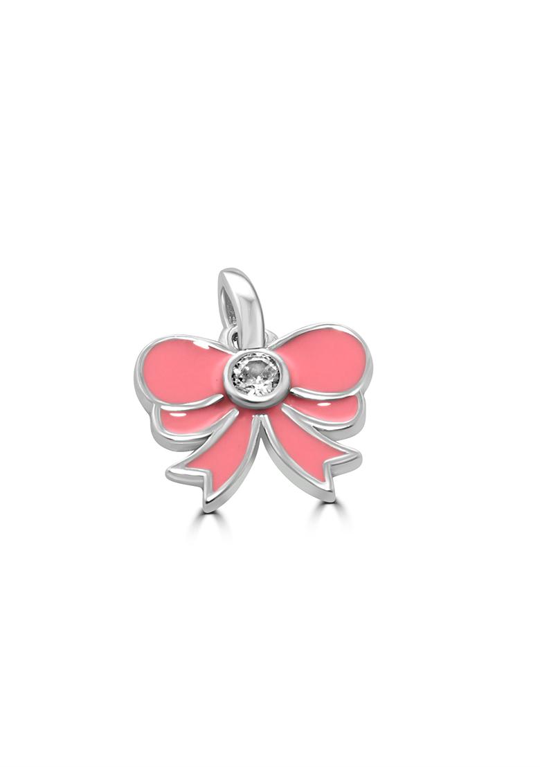 Peach 925 Pure Silver Butterfly Inspired Pendant Set