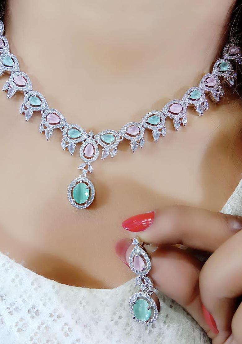 Multi Silver Plated Ad Necklace Set