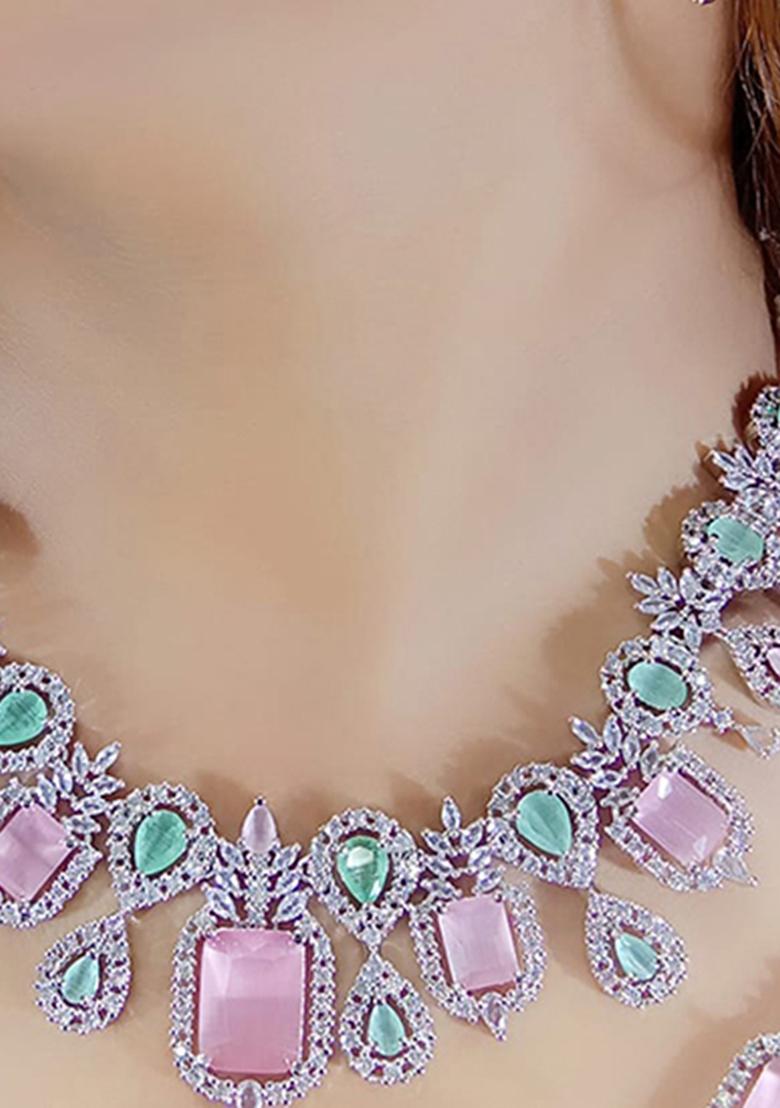 Multi Silver Plated Ad Necklace Set