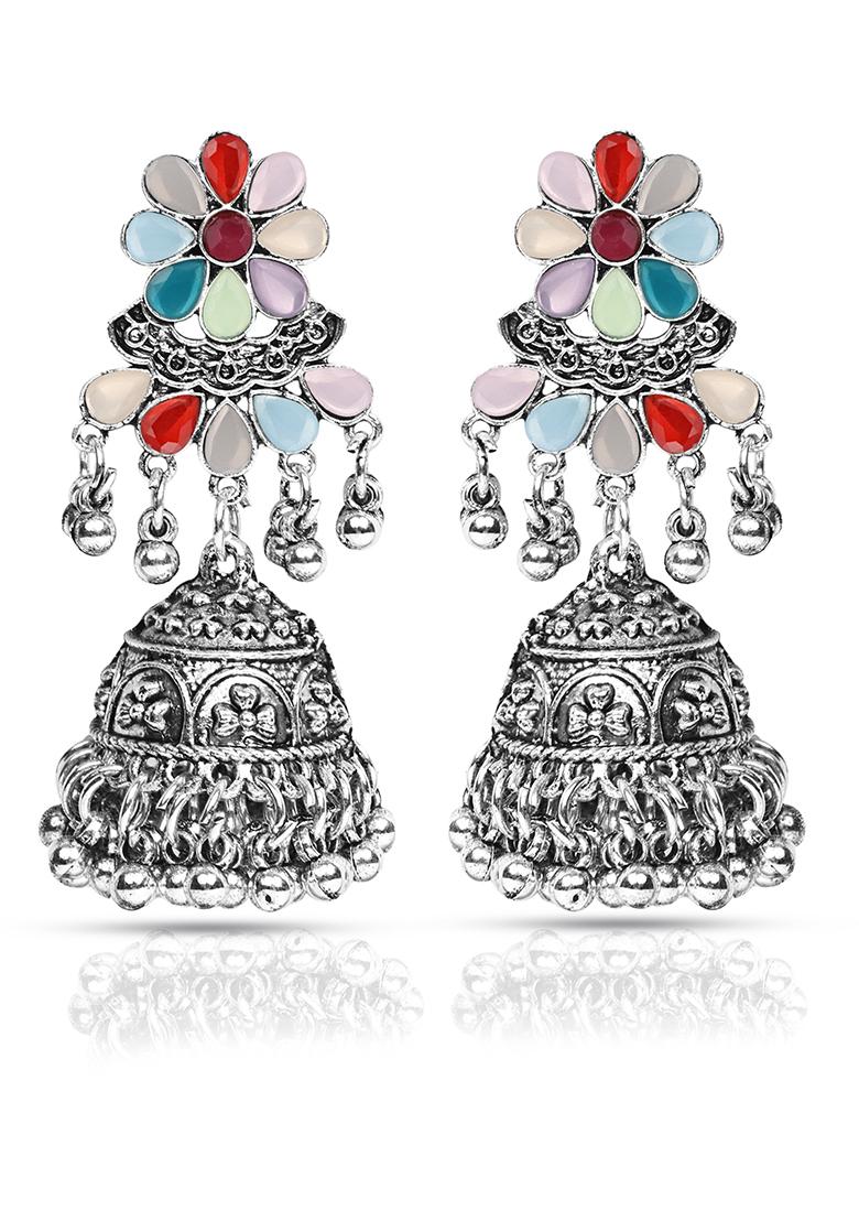 Multicolor Silver Plated Alloy Choker Set