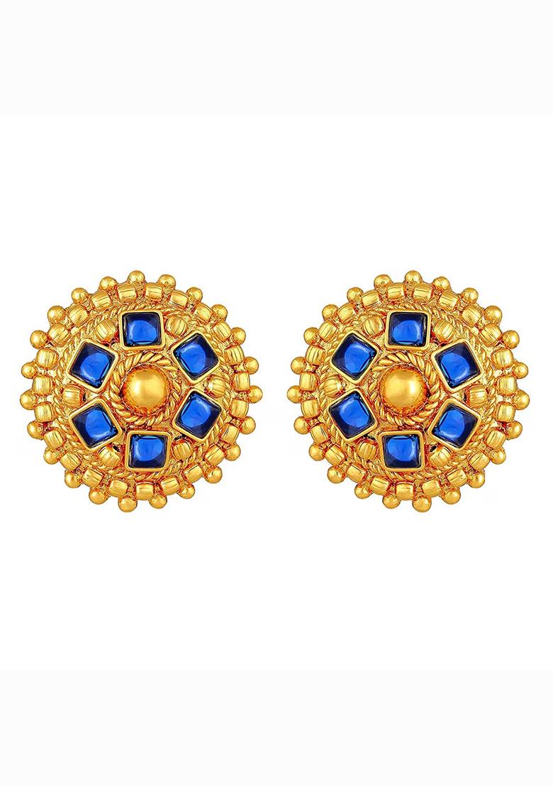 Blue Gold Plated Alloy Necklace Set