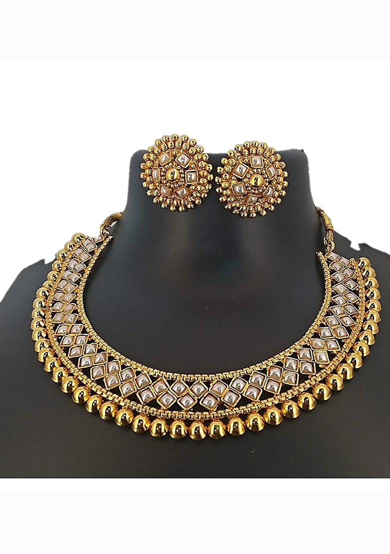 White Gold Plated Alloy Necklace Set