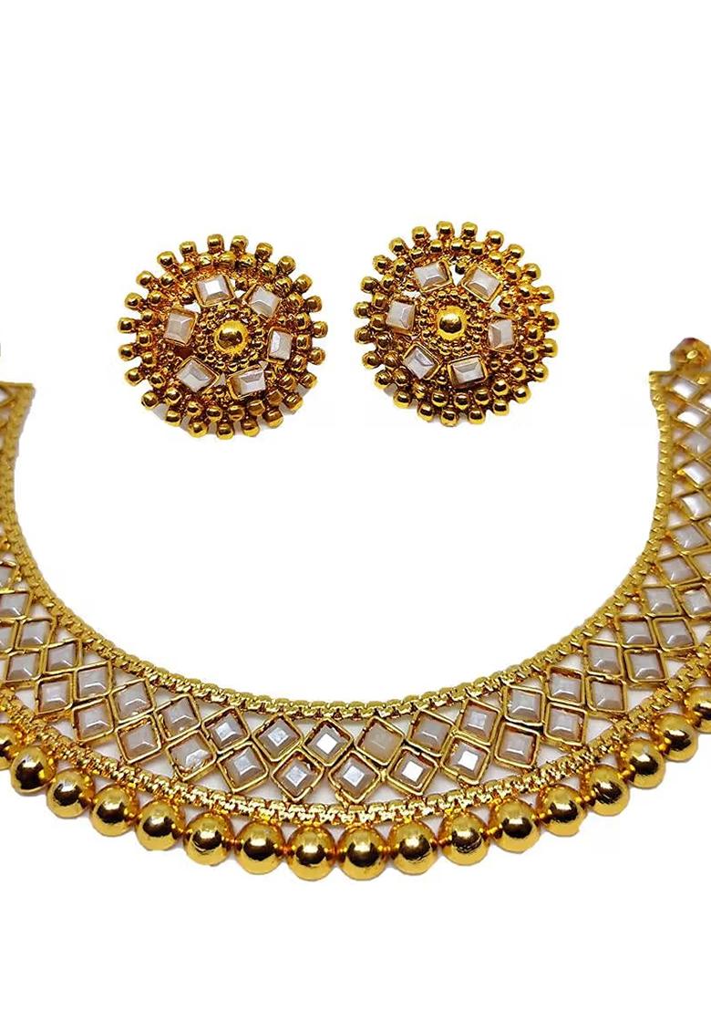 White Gold Plated Alloy Necklace Set