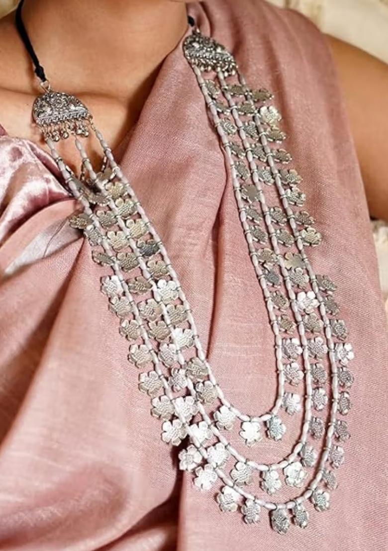 Silver Silver Plated Alloy Necklace Set