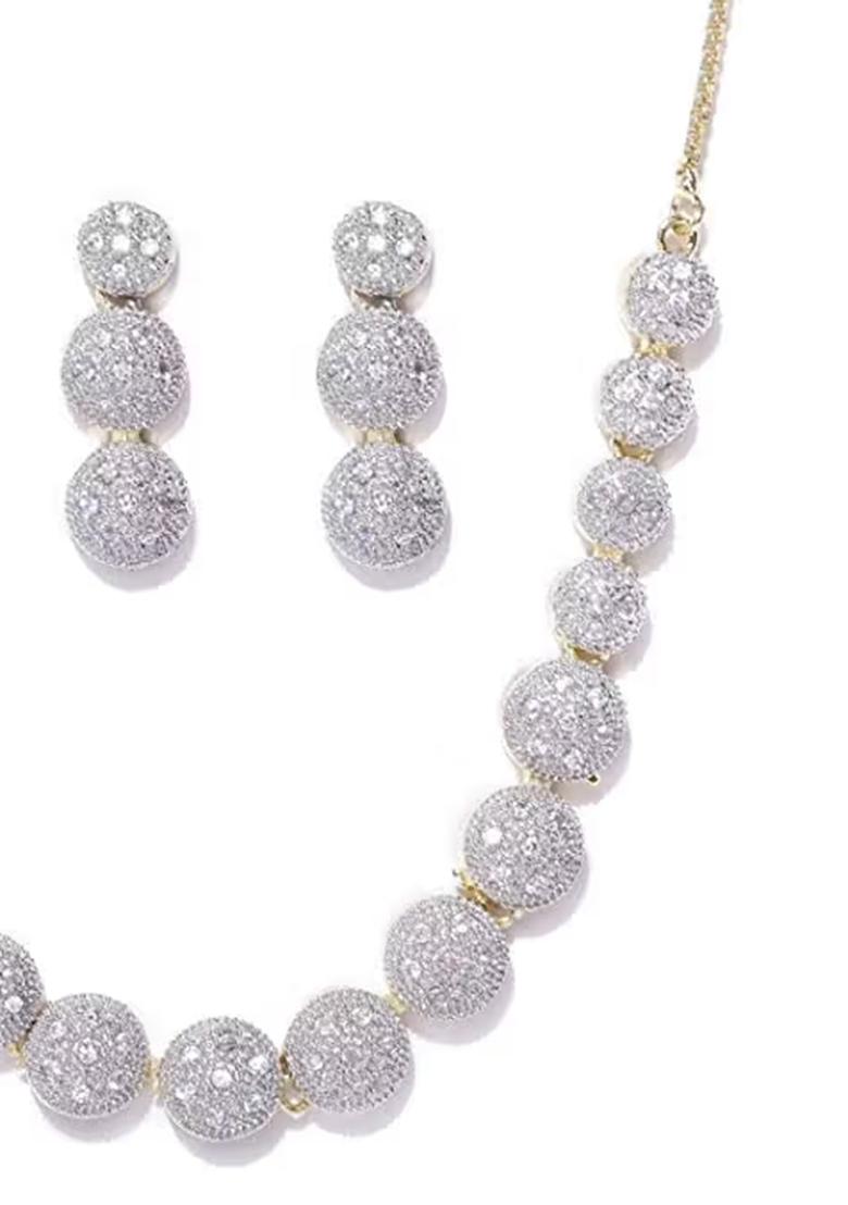 Golden Gold Plated Alloy Necklace Set