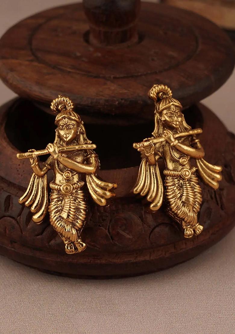 Golden Gold Plated Alloy Necklace Set