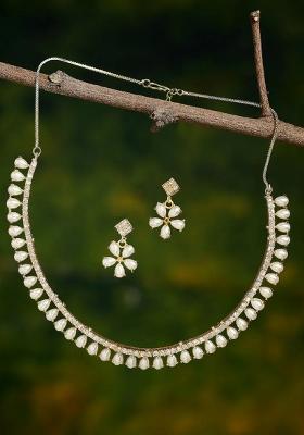 White Gold Plated Alloy Necklace Set