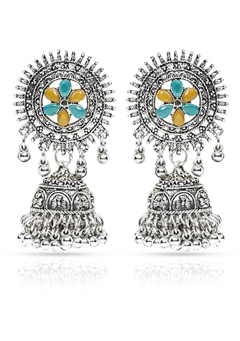 Silver Plated Multi Choker Alloy Necklace Set