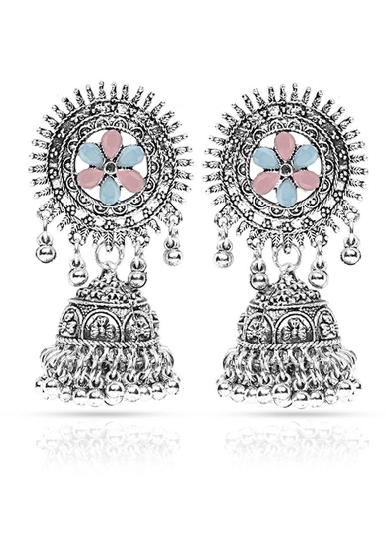 Silver Plated Multi Choker Alloy Necklace Set