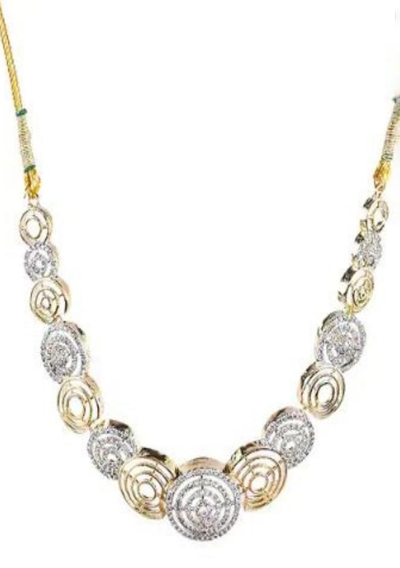 Silver Plated Golden Collor  Alloy Necklace Set