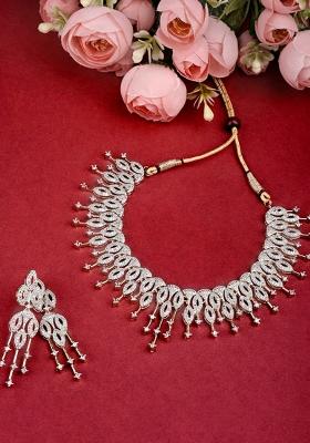 Silver Plated Golden Collor  Alloy Necklace Set