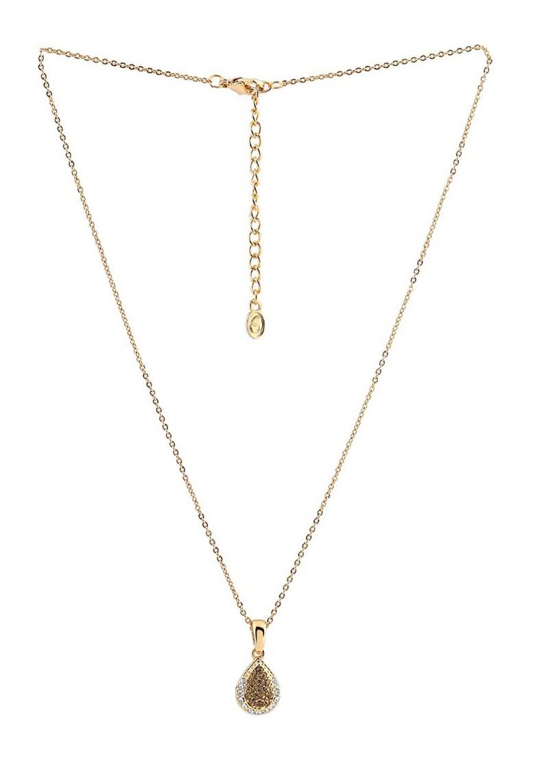 White Studded Gold Plated Necklace Set