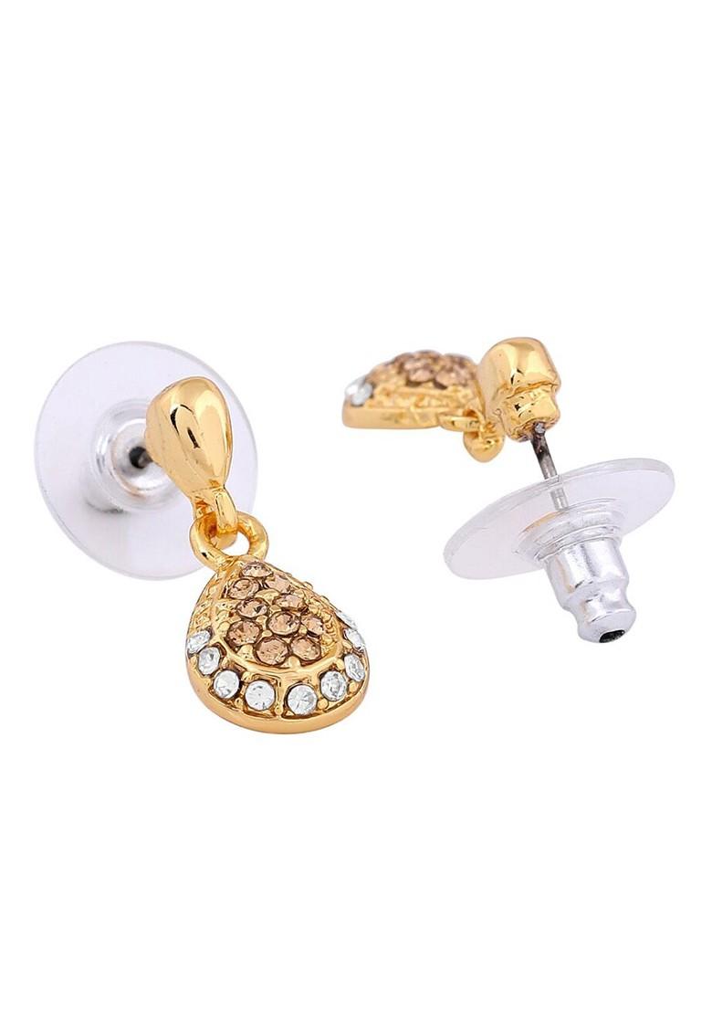 White Studded Gold Plated Necklace Set