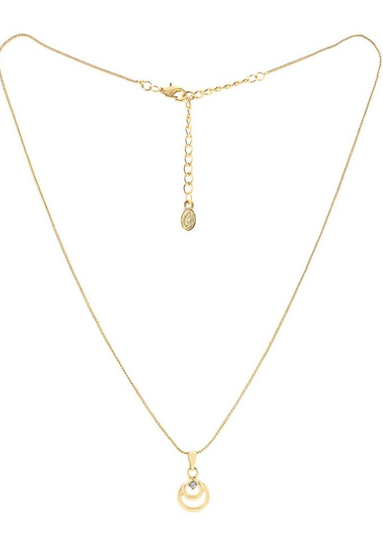 White Crystals Gold Plated Necklace Set