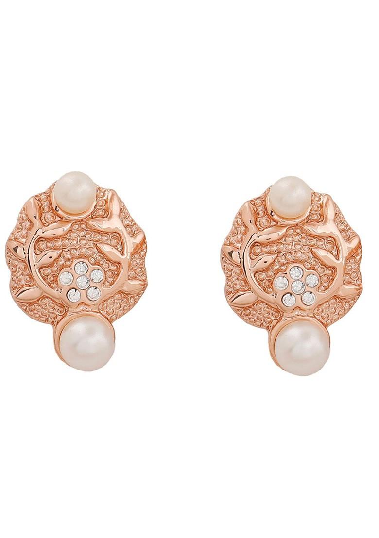 Rose Gold Solid Gold Plated Necklace Set