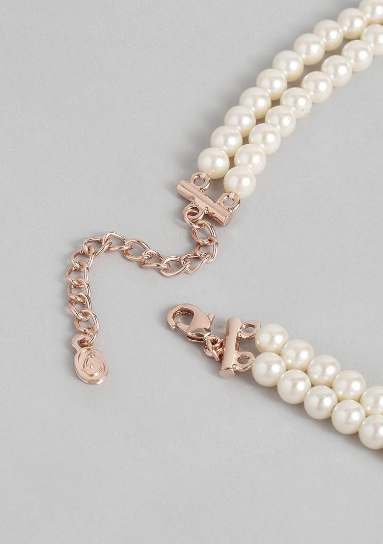 Rose Gold Solid Gold Plated Necklace Set