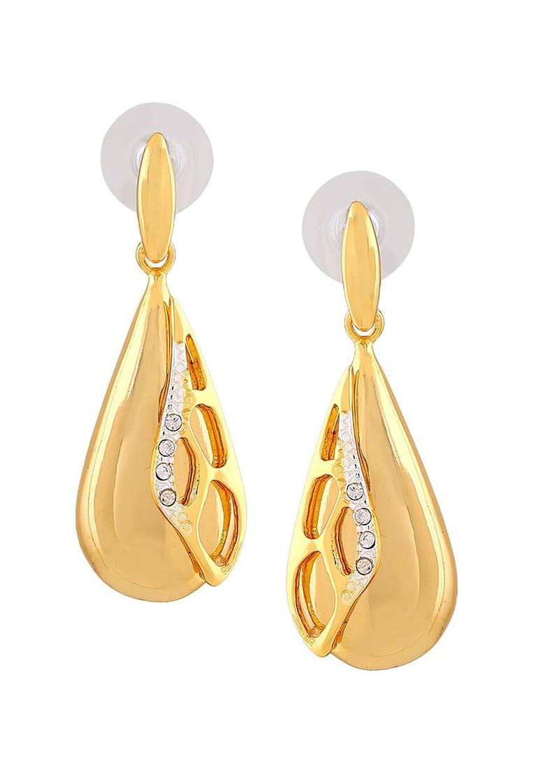 Gold Crystals Gold Plated Necklace Set