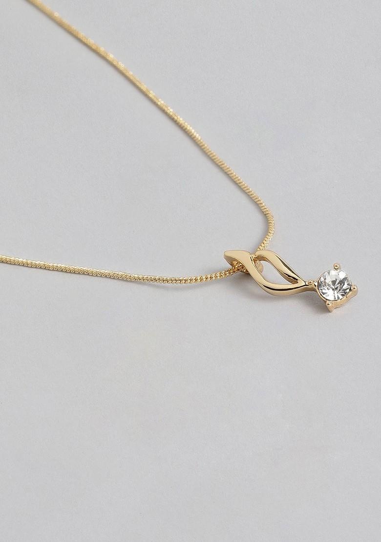 Gold Solid Gold Plated Necklace Set