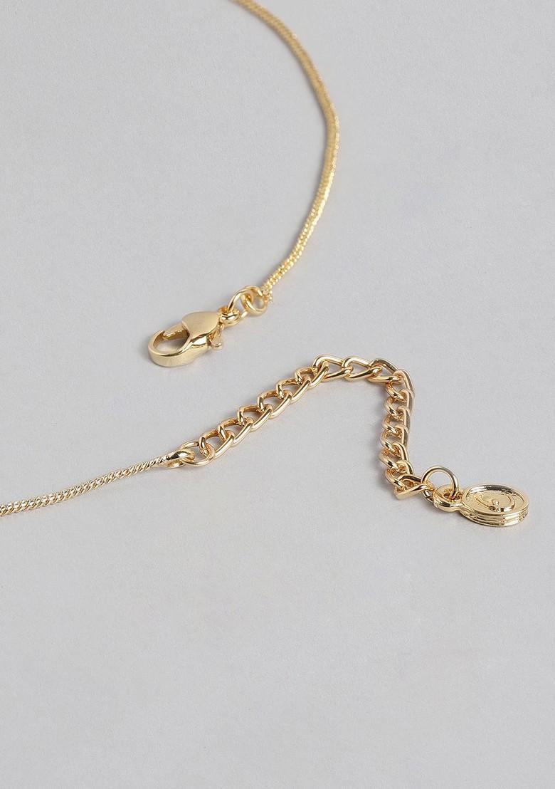Gold Solid Gold Plated Necklace Set