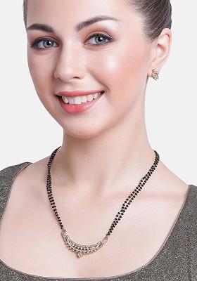 Gold Solid Gold Plated Necklace Set