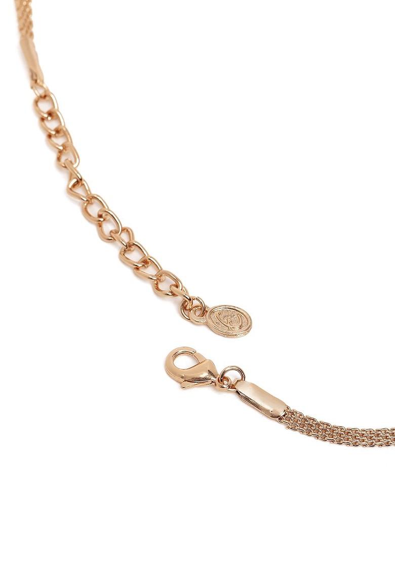Rose Gold Solid Gold Plated Necklace Set