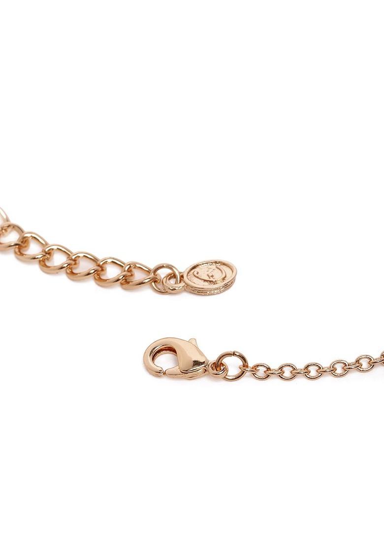 Rose Gold Solid Gold Plated Necklace Set
