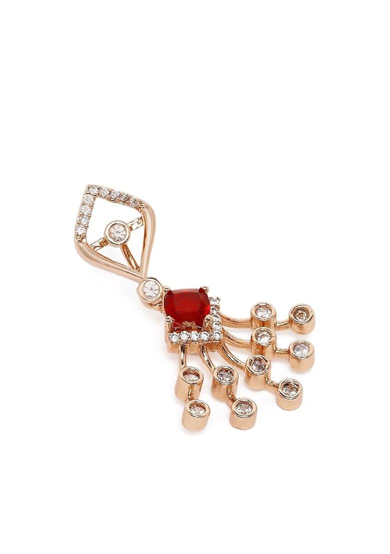 Rose Gold Solid Gold Plated Necklace Set