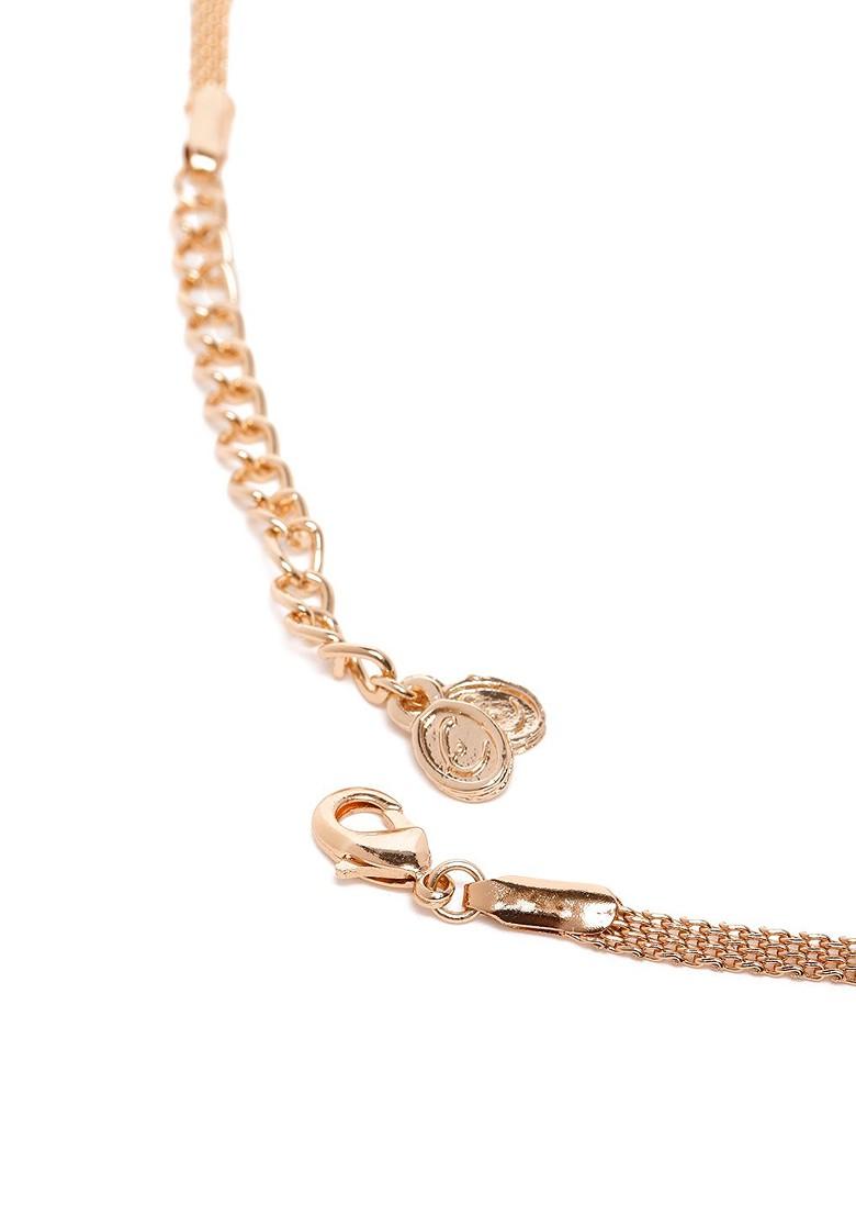 Rose Gold Solid Gold Plated Necklace Set