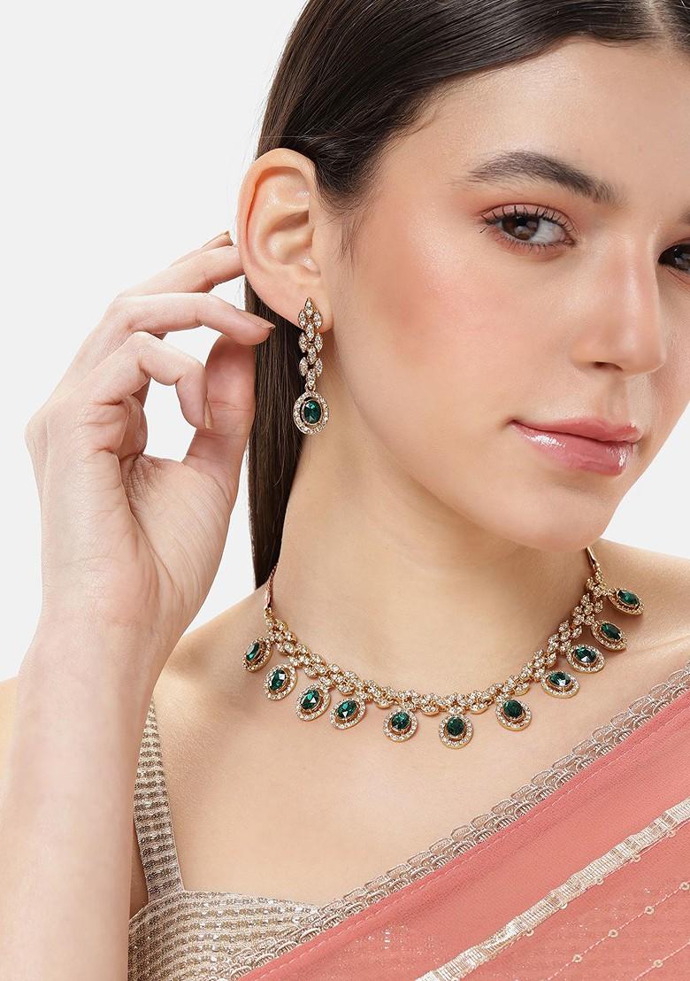 Rose Gold Solid Gold Plated Necklace Set