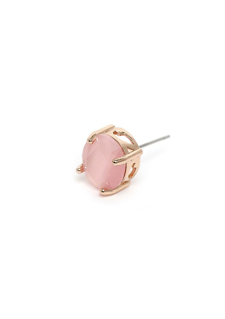 Rose Gold Studded Gold Plated Necklace Set