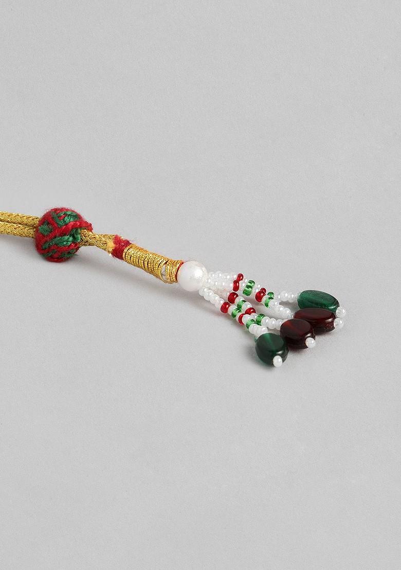 Pink Studded Gold Plated Necklace Set