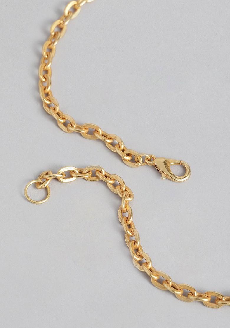 Gold Solid Gold Plated Necklace Set