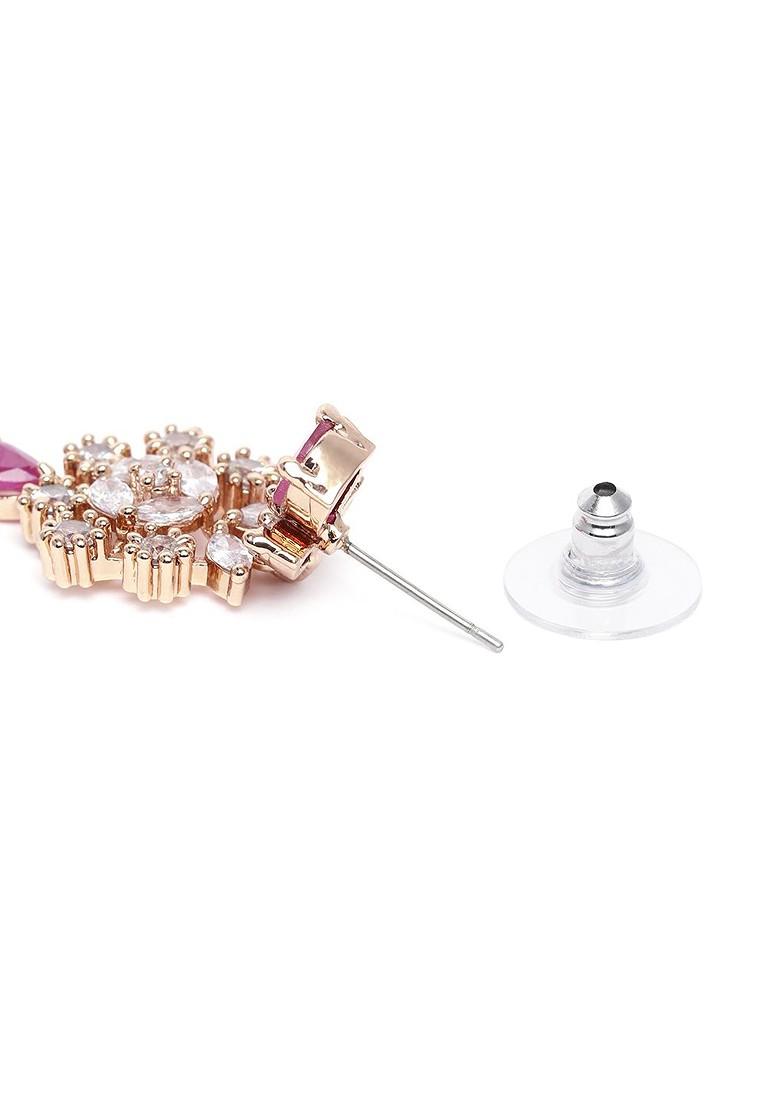 Multi Cz Gold Plated Necklace Set